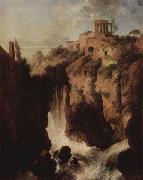 Christian Wilhelm Ernst Dietrich Wasserfalle in Tivoli. France oil painting artist